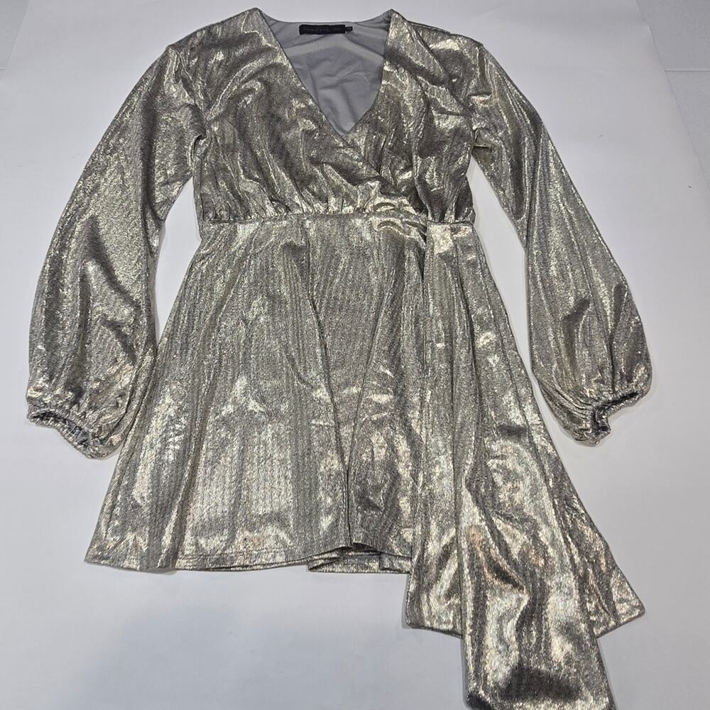 House of Harlow 1960 x REVOLVE Aniela Mini Dress in Pewter Medium - Picture 2 of 13